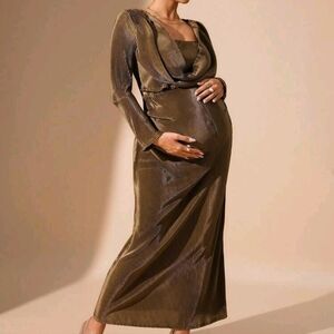 Elegant Maternity 2 Pieces Set in Olive Green - HOLIDAYS Season